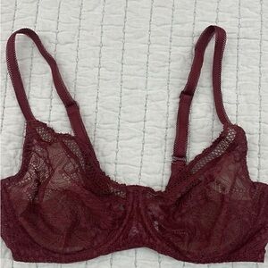 Lace Burgundy Bra